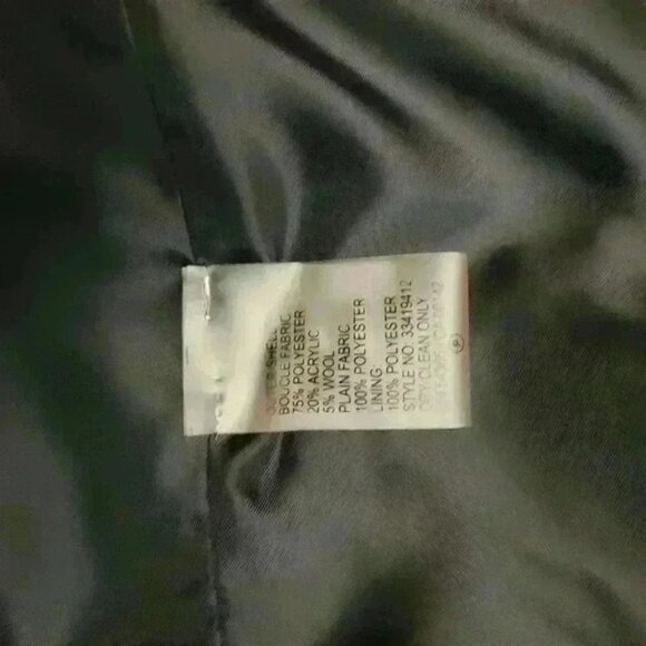 Peter Nygard Wool Blend Tweed Black & Silver Lined Blazer Jacket Coat Size 18 - Picture 8 of 8